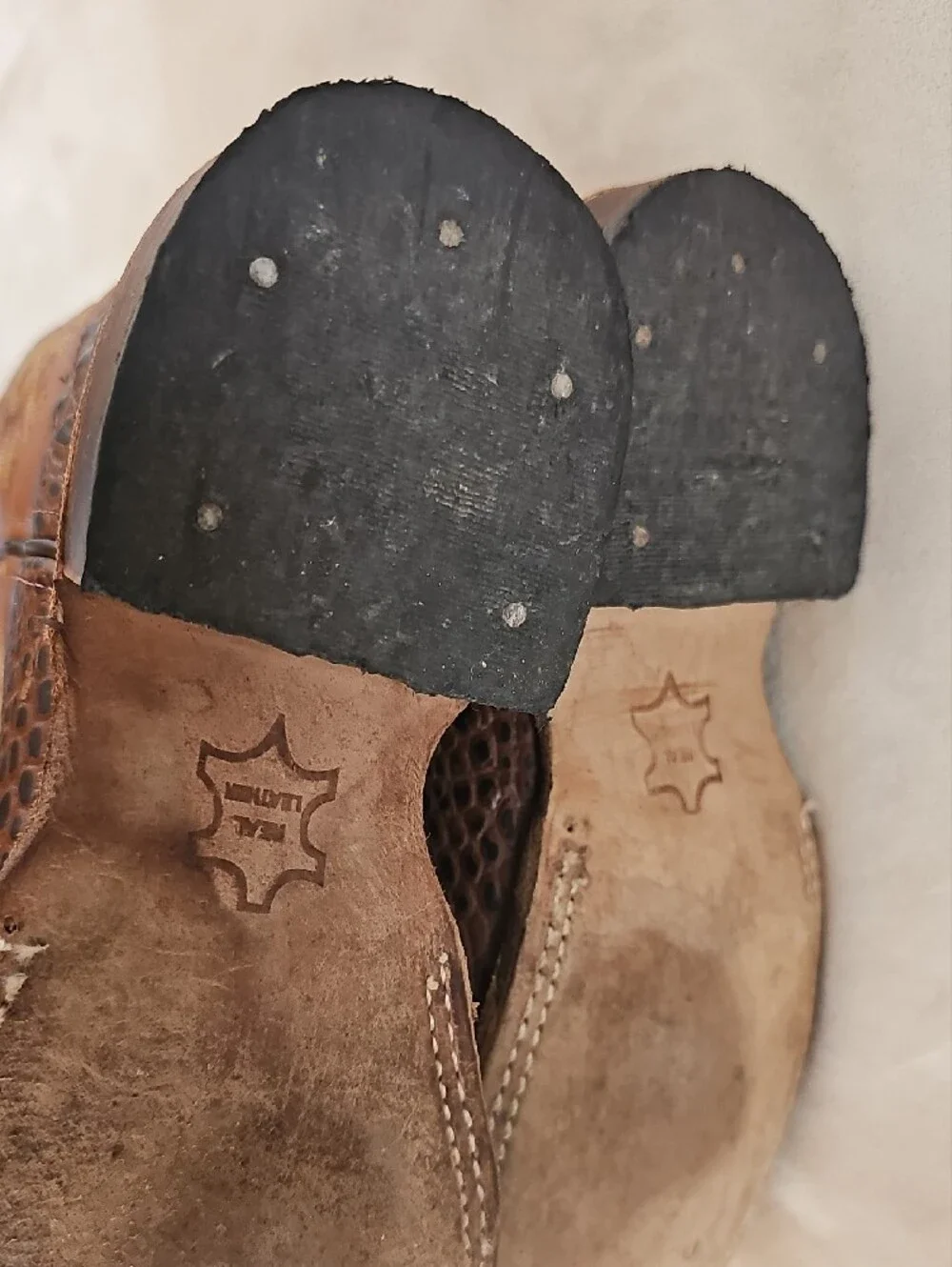 Old West Tan and Brown Kids Western Pull-On Boots Size 3.5